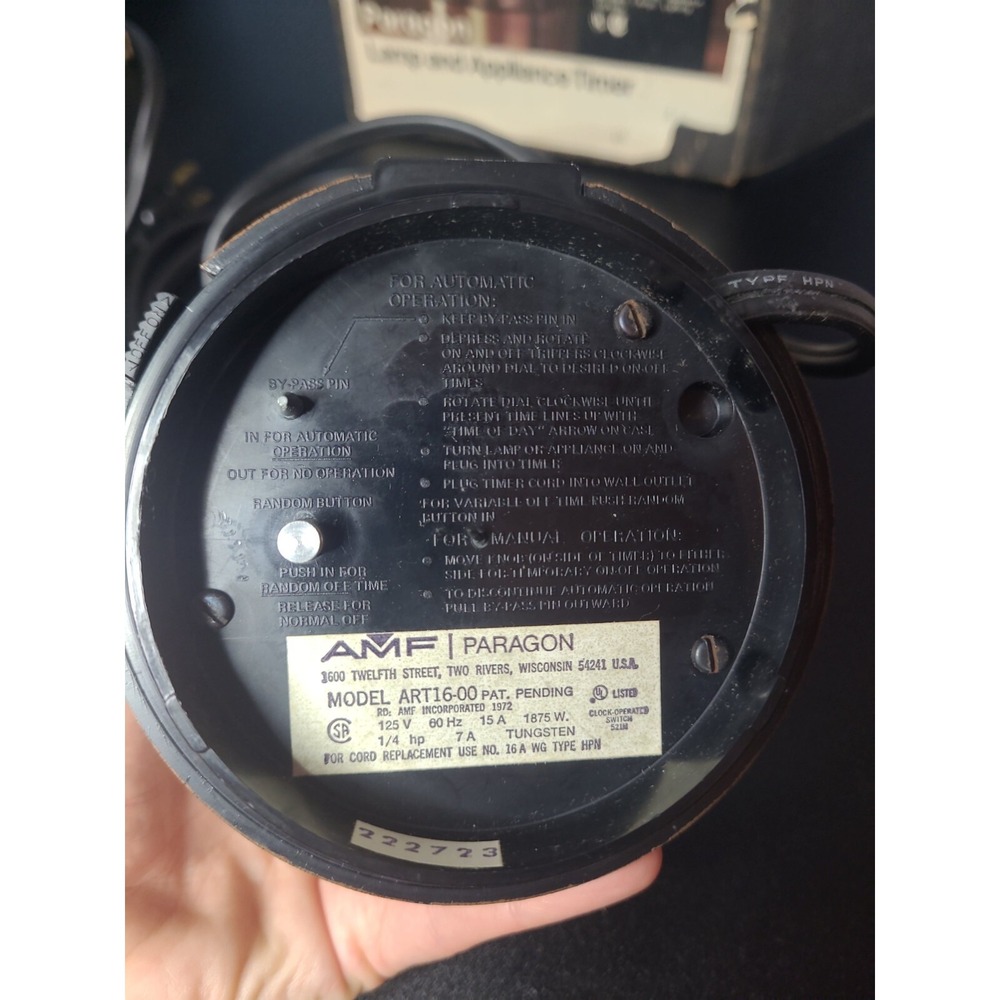 Set of 2 Vintage AMF Paragon Lamp and Appliance Programmer PPW1-00 - Picture 9 of 10